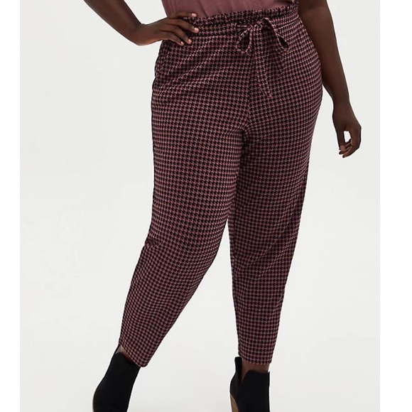 ✨torrid herringbone walnut paperbag waist pant✨ - Picture 1 of 5